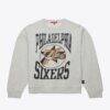 Philadelphia 76ers Mitchell & Ness Women's 3.0 Logo Lightweight Sweatshirt - - Front View