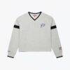 Philadelphia 76ers Mitchell & Ness Women's Cropped V-Neck Sweatshirt - - Alt1