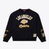 Los Angeles Lakers Mitchell & Ness Women's Premium Fleece Sweatshirt - Black - Front View