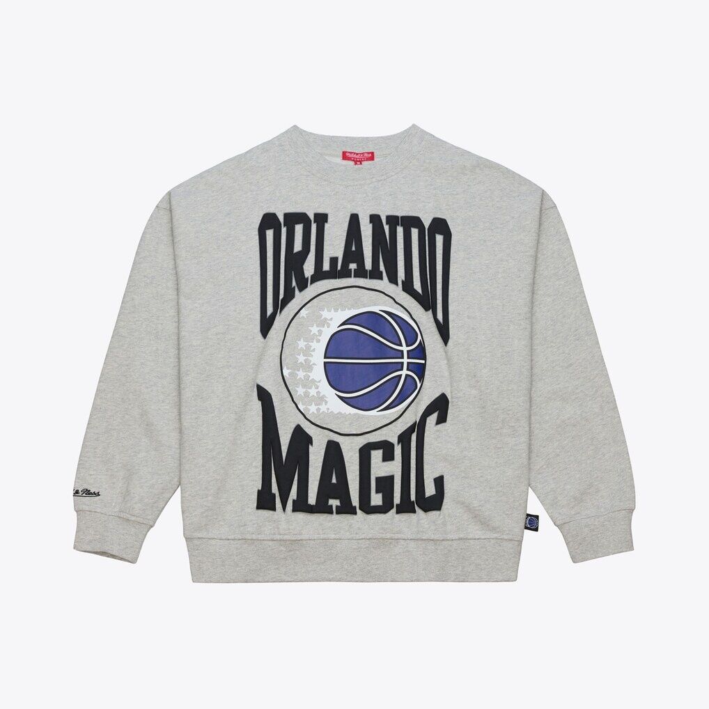 Orlando Magic Mitchell & Ness Women's 3.0 Logo Lightweight Sweatshirt - Heather Gray