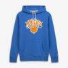 New York Knicks Homage Unisex Logo Tri-Blend Raglan Hoodie - Blue - Front View
