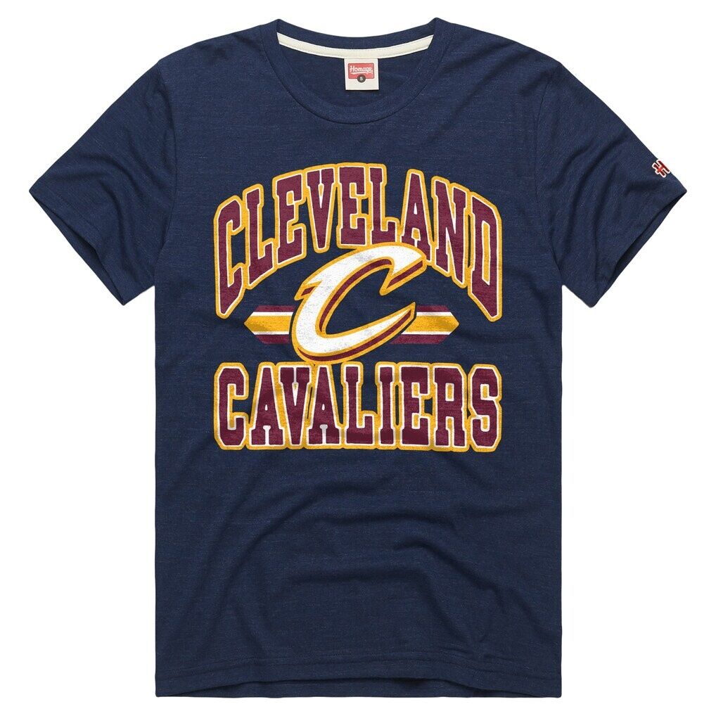 Cleveland Cavaliers Homage Unisex Stripes Tri-Blend T-Shirt