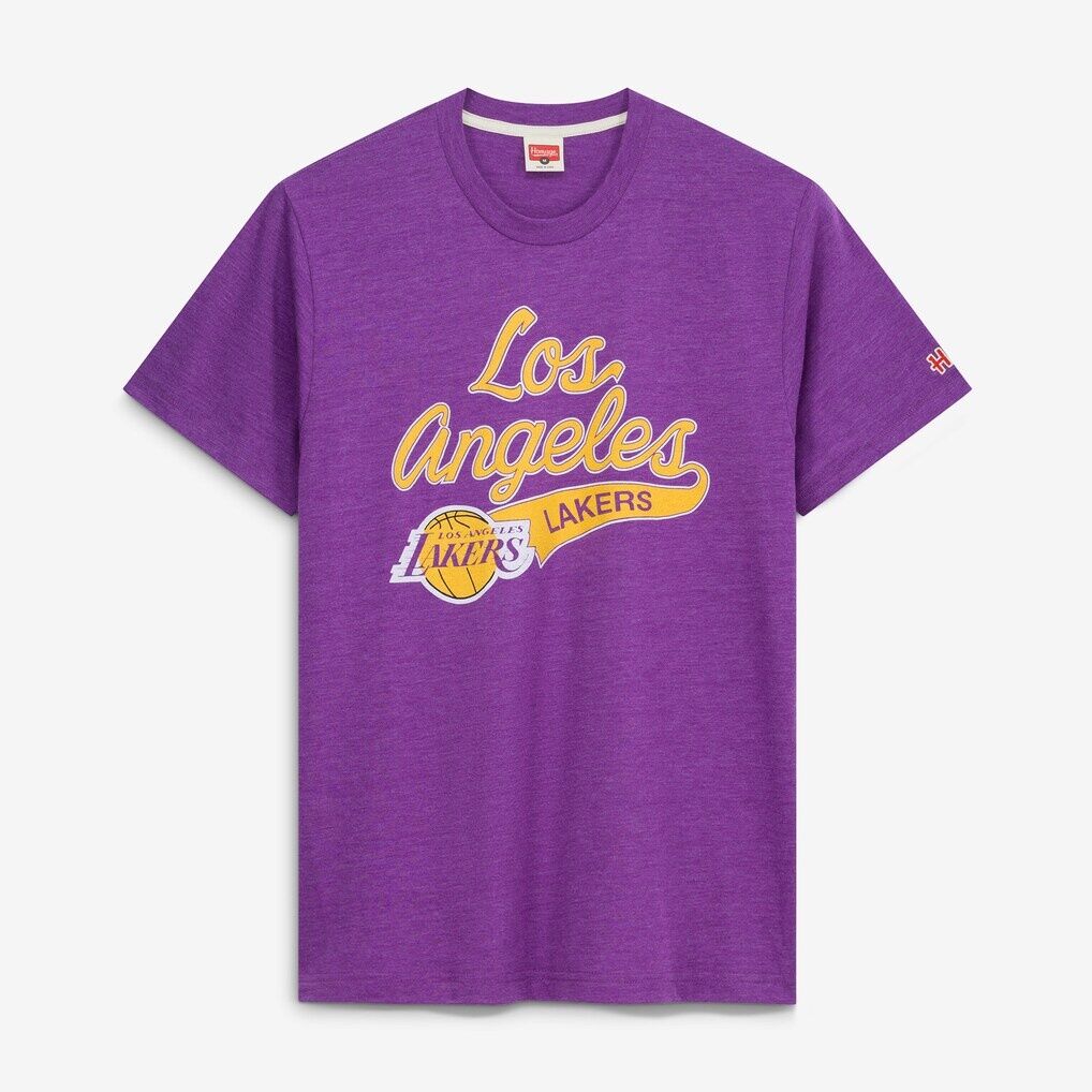 Los Angeles Lakers Homage Unisex Script Tri-Blend T-Shirt
