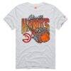 Atlanta Hawks Homage Unisex On Fire Tri-Blend T-Shirt - - Front View