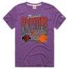 Toronto Raptors Homage Unisex On Fire Tri-Blend T-Shirt - Purple - Front View