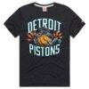 Detroit Pistons Homage Unisex 2025 City Edition Tri-Blend T-Shirt - Charcoal - Front View