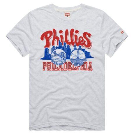 Philadelphia 76ers Homage Unisex Skyline T-Shirt - - Front View