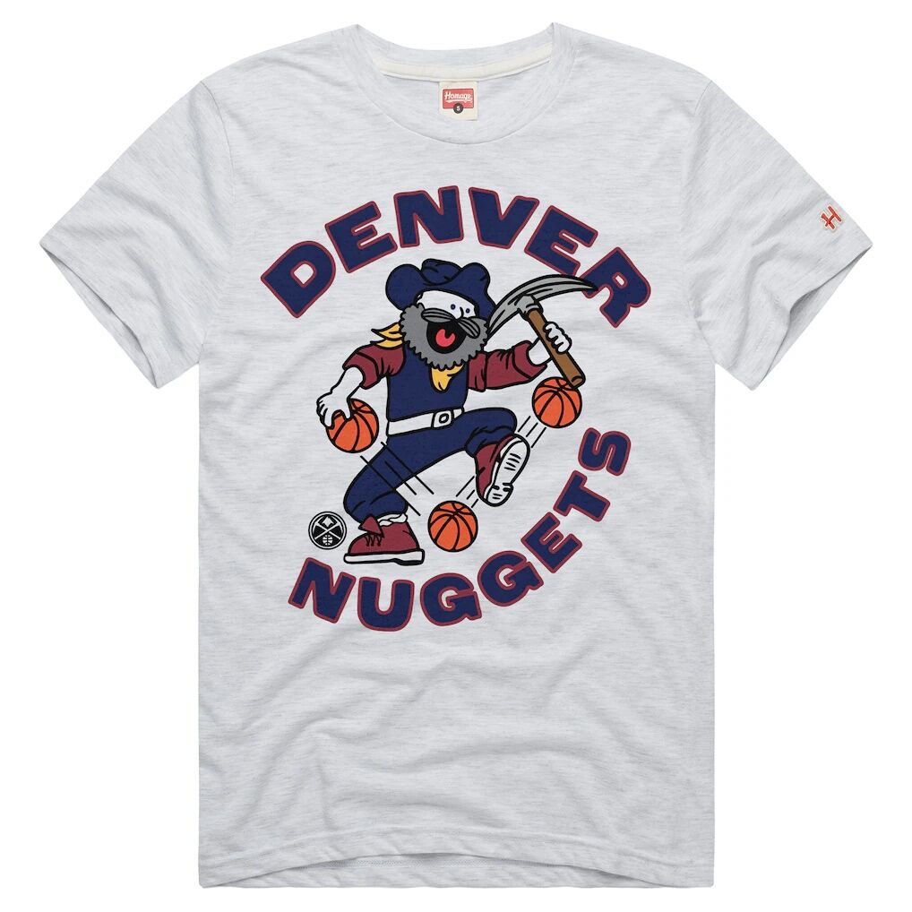 Denver Nuggets Homage Unisex Prospector Tri-Blend T-Shirt - Ash