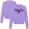 Golden State Valkyries Sportiqe Women's Ashlyn Raglan Crewneck Sweatshirt - Purple - Front View