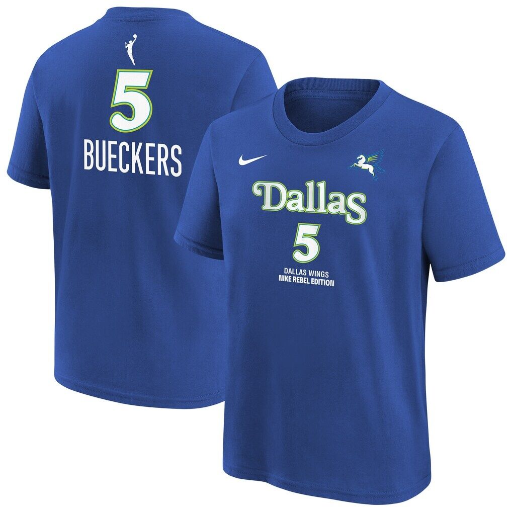 Paige Bueckers Dallas Wings Nike Youth Rebel Edition Name & Number T-Shirt