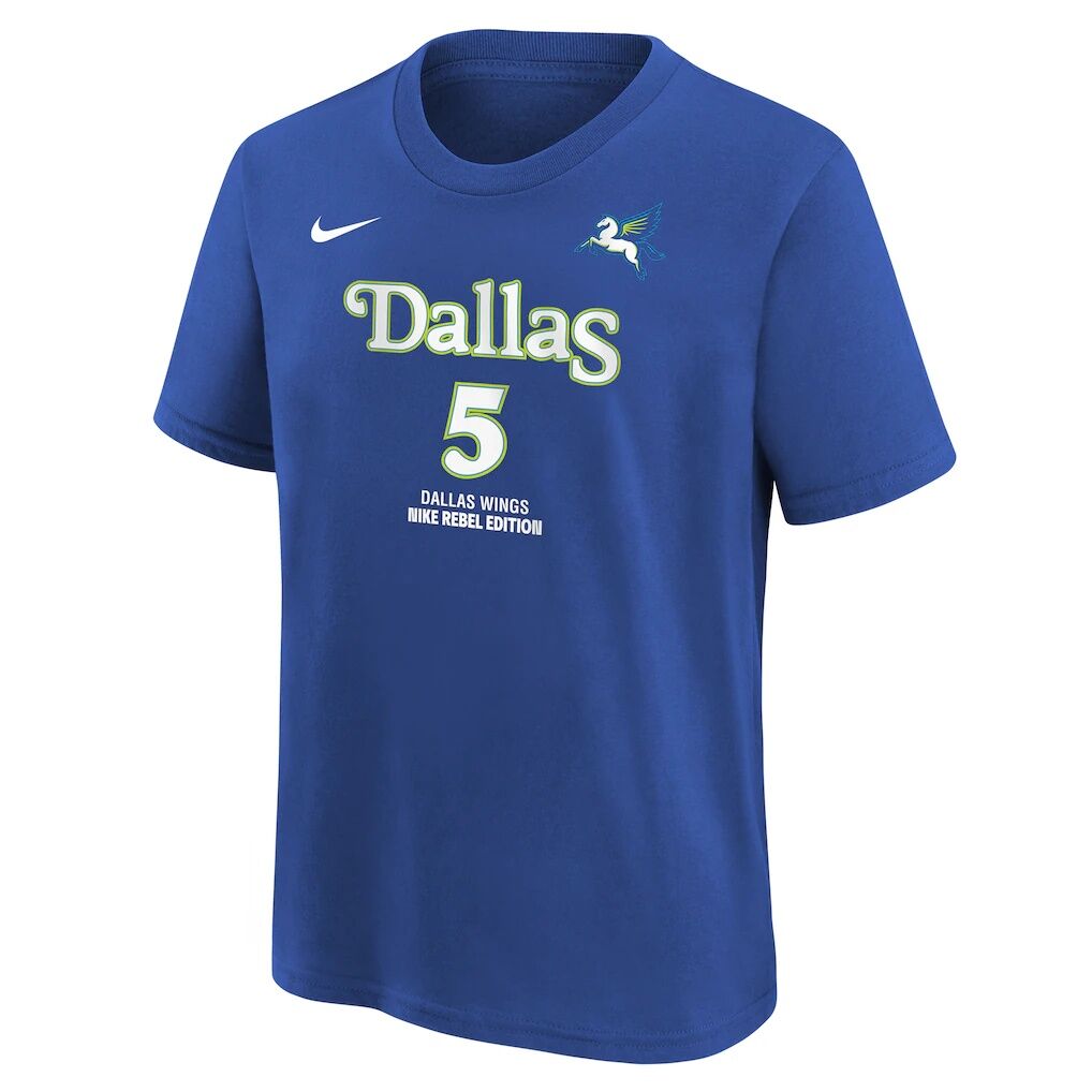 Paige Bueckers Dallas Wings Nike Youth Rebel Edition Name & Number T-Shirt