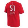 Lauren Betts Washington Mystics Nike Youth Explorer Edition Name & Number T-Shirt - Red - Detail View