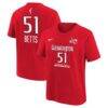 Lauren Betts Washington Mystics Nike Youth Explorer Edition Name & Number T-Shirt - Red - Front View