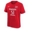 Lauren Betts Washington Mystics Nike Youth Explorer Edition Name & Number T-Shirt - Red - Side View