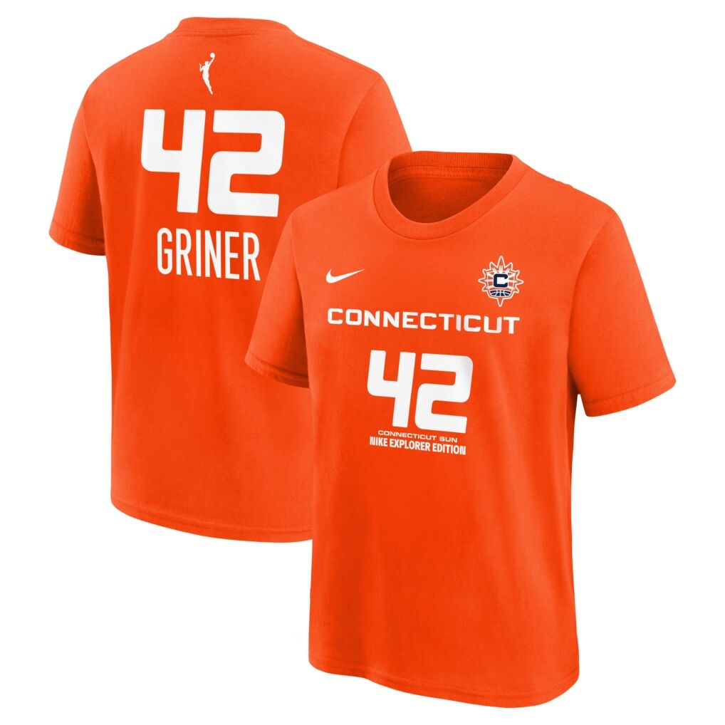 Brittney Griner Connecticut Sun Nike Youth Explorer Edition Name & Number T-Shirt
