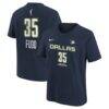 Azzi Fudd Dallas Wings Nike Youth Explorer Edition Name & Number T-Shirt - Navy - Front View