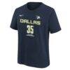 Azzi Fudd Dallas Wings Nike Youth Explorer Edition Name & Number T-Shirt - Navy - Side View