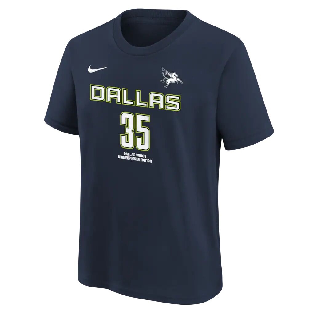 Azzi Fudd Dallas Wings Nike Youth Explorer Edition Name & Number T-Shirt