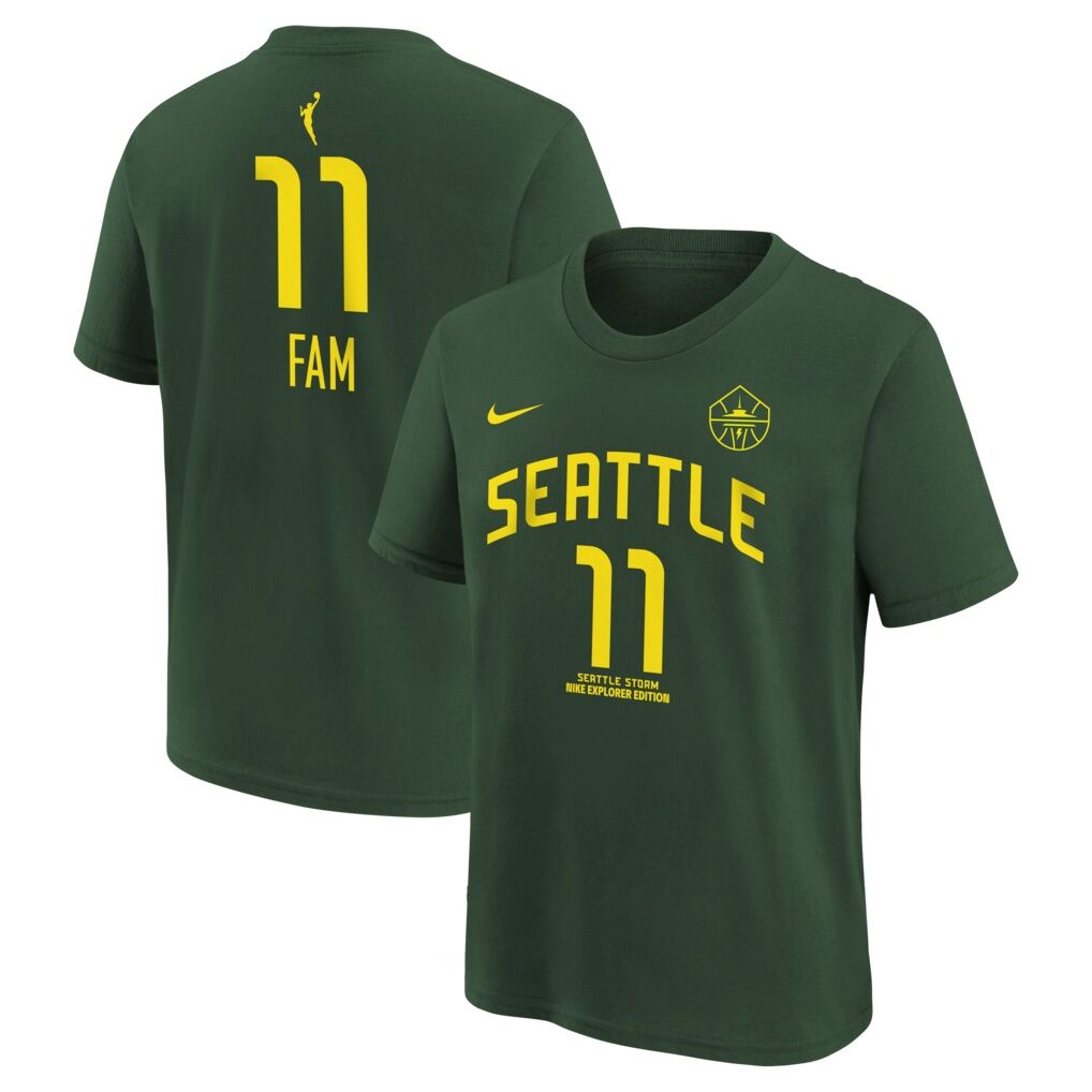 Awa Fam Seattle Storm Nike Youth Explorer Edition Name & Number T-Shirt