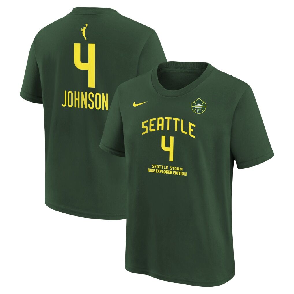 Flau'jae Johnson Seattle Storm Nike Youth Explorer Edition Name & Number T-Shirt