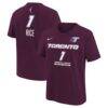 Kiki Rice Toronto Tempo Nike Youth Explorer Edition Name & Number T-Shirt - - Front View