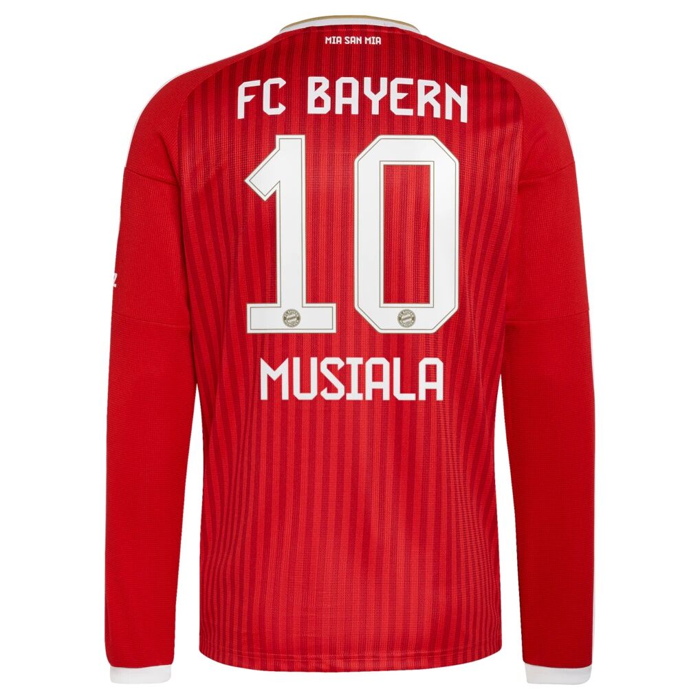 Jamal Musiala Bayern Munich adidas 2026/27 Home Replica Long Sleeve Jersey