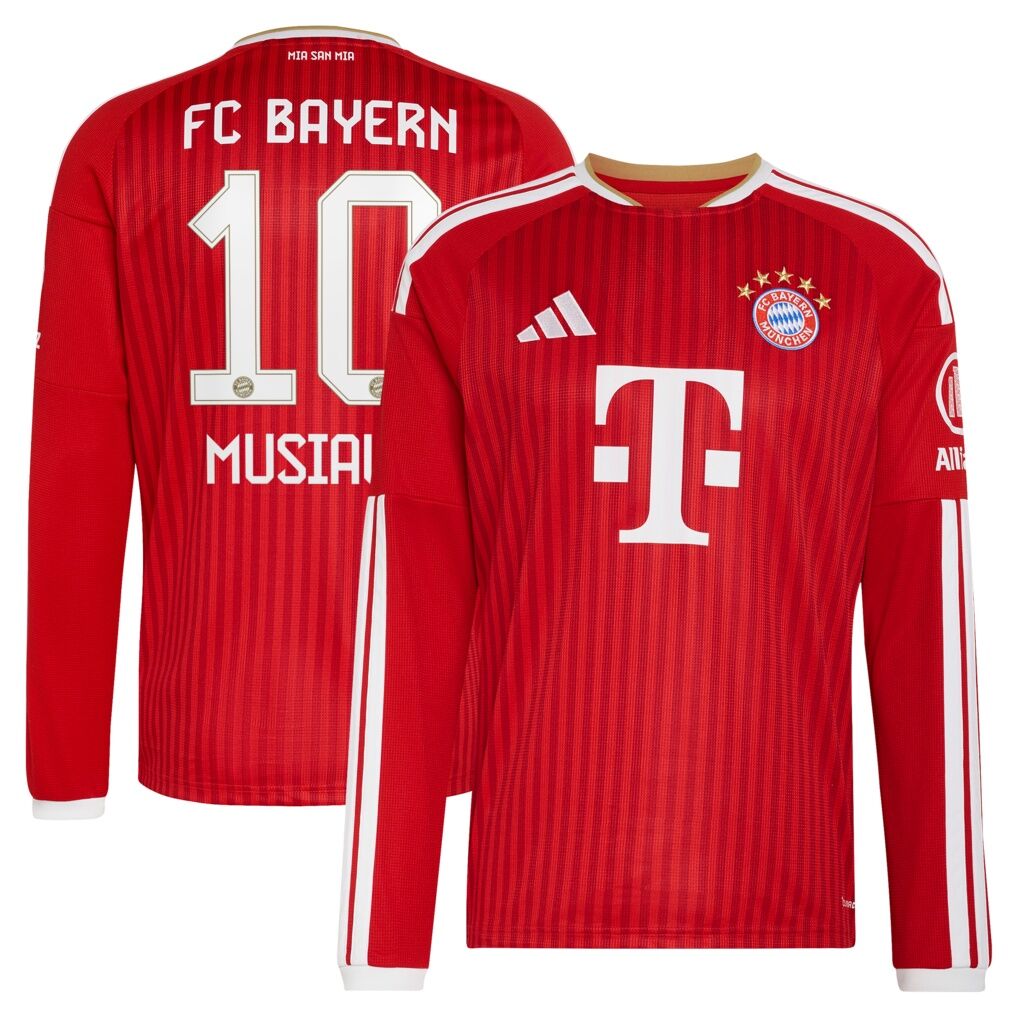 Jamal Musiala Bayern Munich adidas 2026/27 Home Replica Long Sleeve Jersey