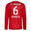 Joshua Kimmich Bayern Munich adidas 2026/27 Home Replica Long Sleeve Jersey - Red - Detail View