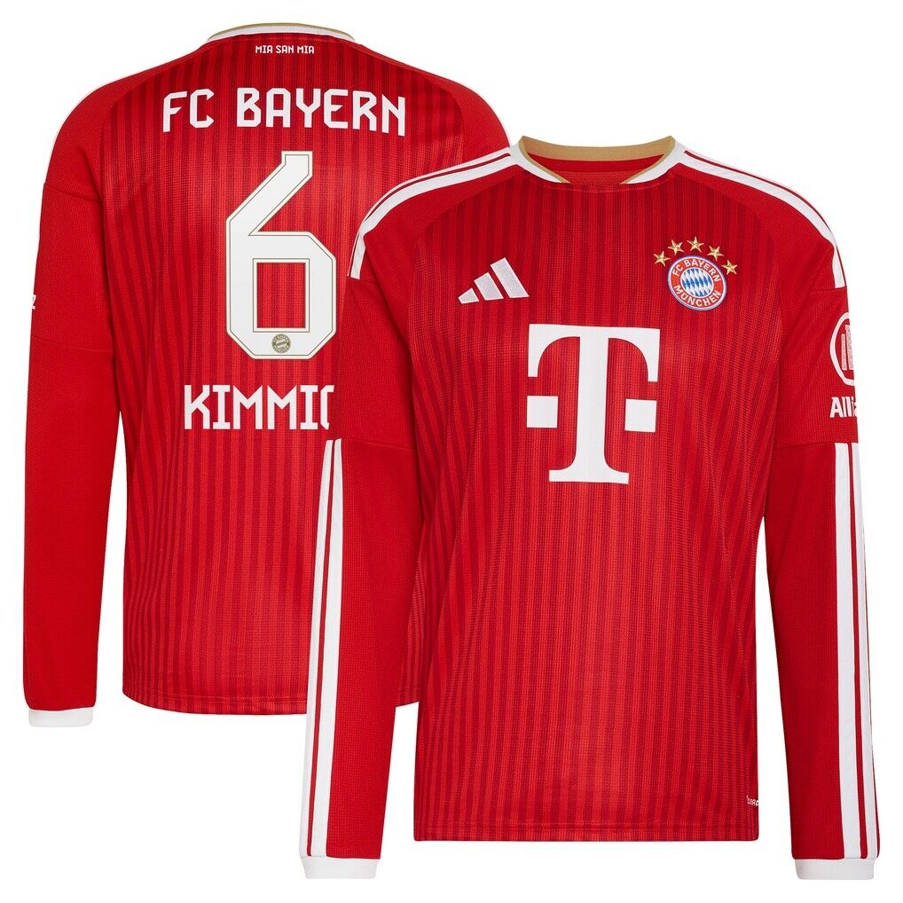 Joshua Kimmich Bayern Munich adidas 2026/27 Home Replica Long Sleeve Jersey