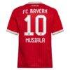 Jamal Musiala Bayern Munich adidas Youth 2026/27 Home Replica Jersey - Red - Detail View