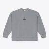 Las Vegas Raiders Mitchell & Ness Micro Logo Fleece Sweatshirt - Gray - Front View