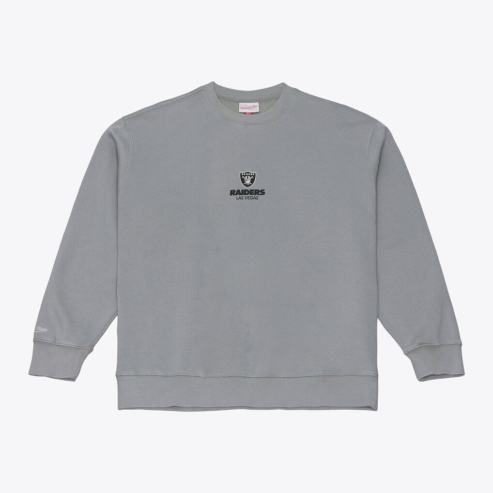 Las Vegas Raiders Mitchell & Ness Micro Logo Fleece Sweatshirt