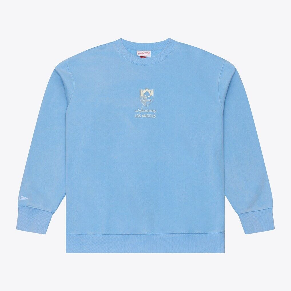 Los Angeles Chargers Mitchell & Ness Micro Logo Fleece Sweatshirt - Powder Blue