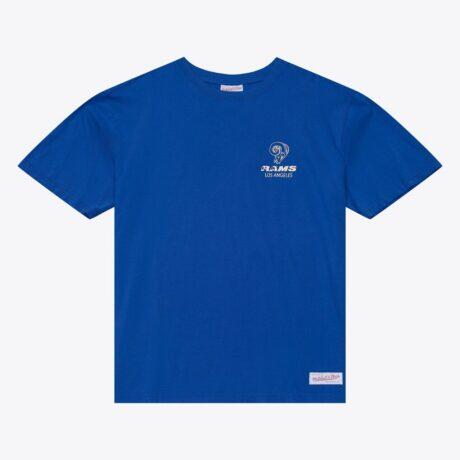 Los Angeles Rams Mitchell & Ness Core Essentials Micro Logo T-Shirt - - Front View