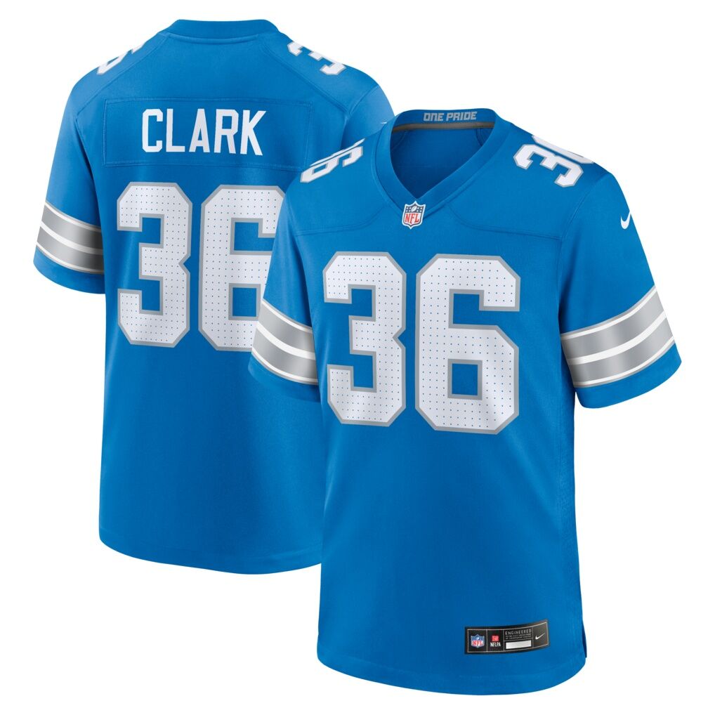 Chuck Clark Detroit Lions Nike Team Game Jersey