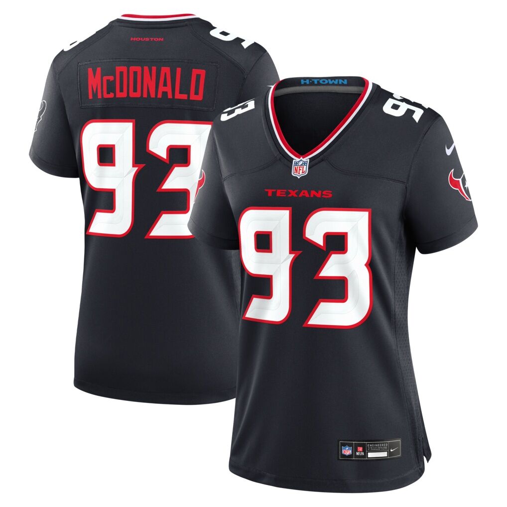 Kayden McDonald Houston Texans Nike Women's Team Game Jersey
