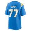 Travis Burke Los Angeles Chargers Nike Team Game Jersey - - Alt2