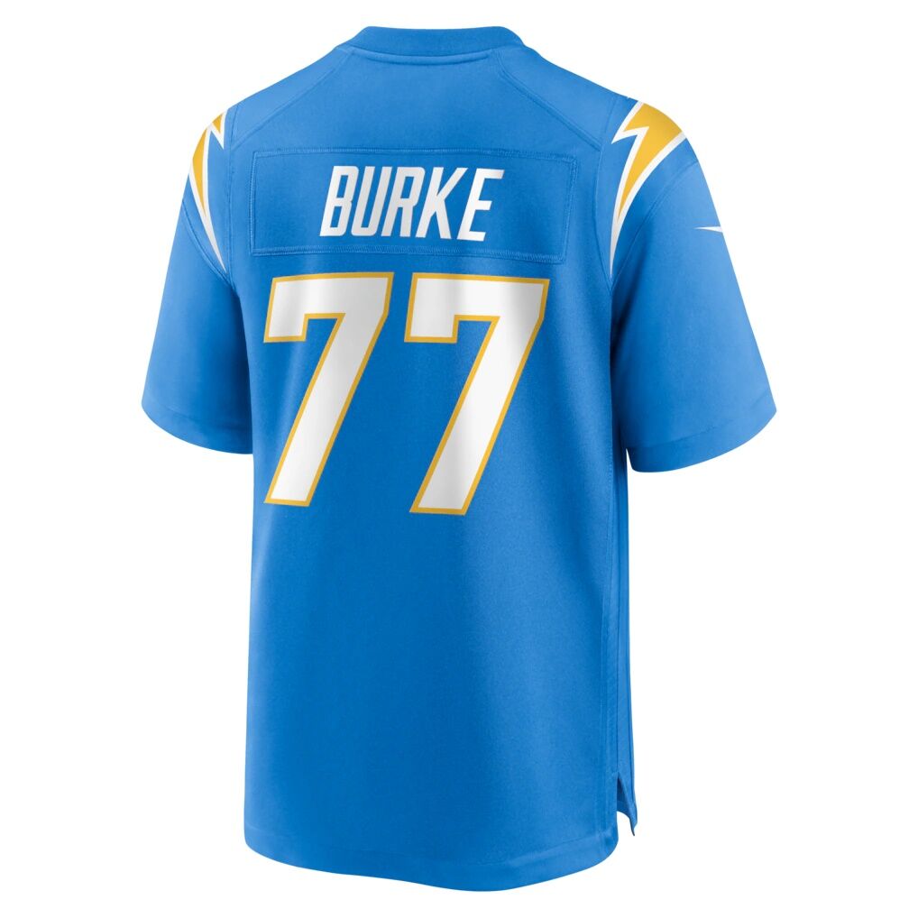 Travis Burke Los Angeles Chargers Nike Team Game Jersey - Powder Blue