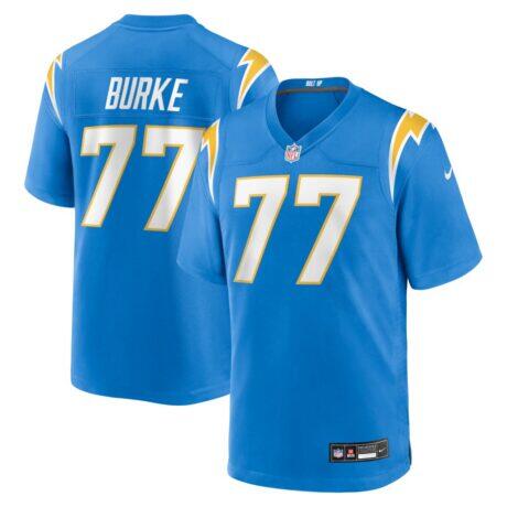 Travis Burke Los Angeles Chargers Nike Team Game Jersey - - Front View