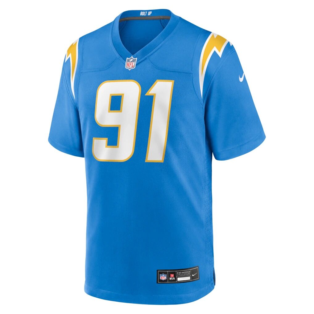 Nick Barrett Los Angeles Chargers Nike Team Game Jersey - Powder Blue