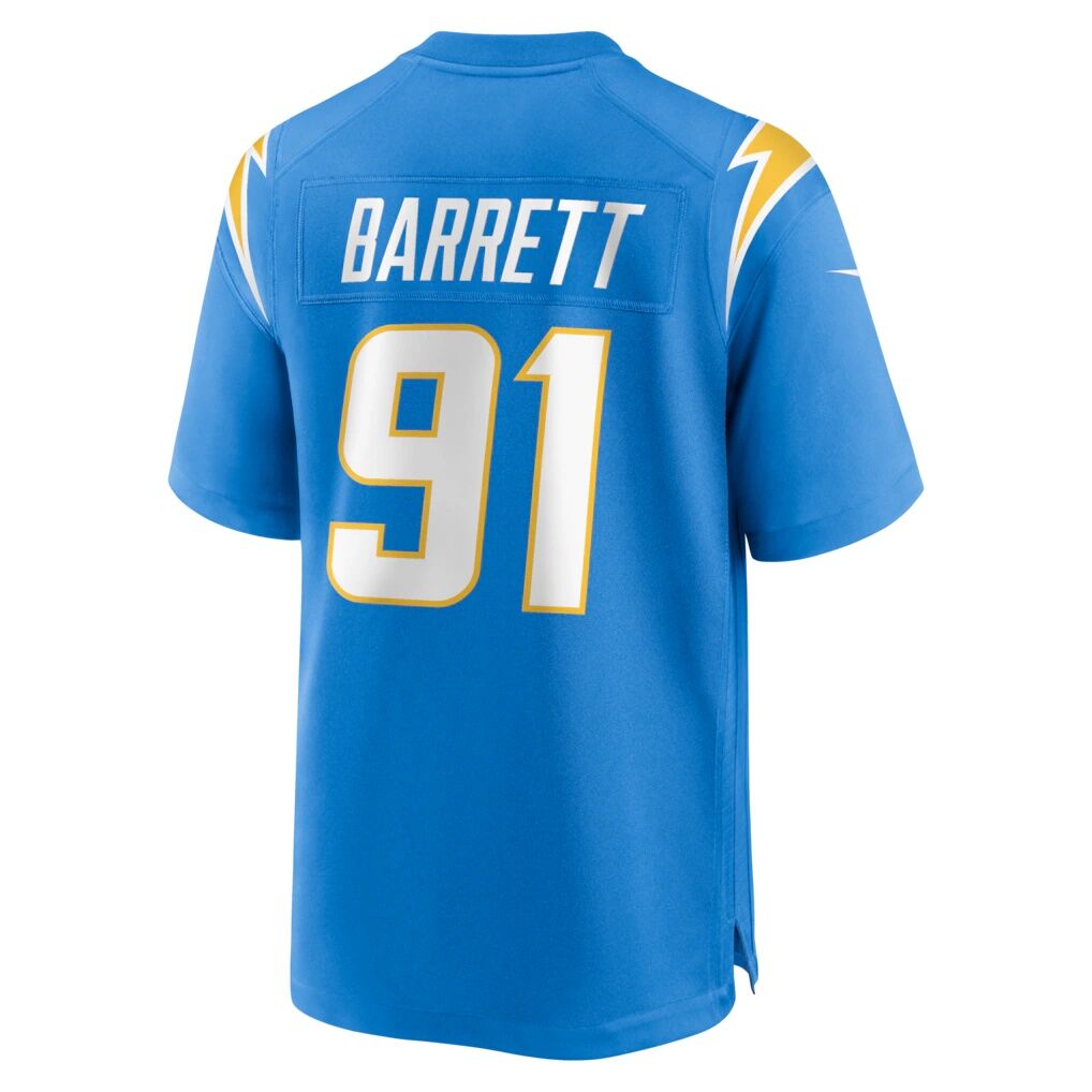 Nick Barrett Los Angeles Chargers Nike Team Game Jersey - Powder Blue