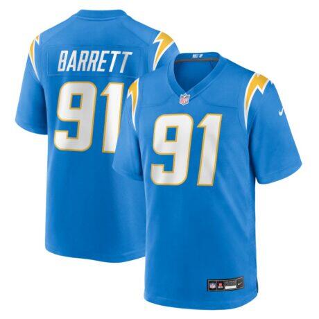 Nick Barrett Los Angeles Chargers Nike Team Game Jersey - - Front View