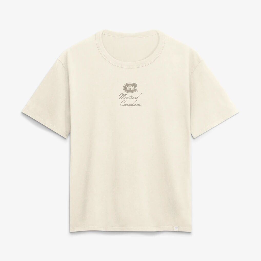 Cole Caufield Montreal Canadiens Women's Cream Fashion Name & Number T-Shirt