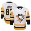 Sidney Crosby Pittsburgh Penguins Outerstuff Youth Away Captain's Patch Jersey - White - Front View