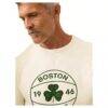 Boston Celtics FAHERTY High Standard Fleece Crew Sweatshirt - Cream - Front View