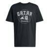 Qatar National Team adidas 2026 FIFA World Cup Qualifier T-Shirt - Black - Front View