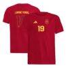 Lamine Yamal Spain National Team adidas Youth Name & Number T-Shirt - Red - Front View