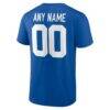 Seattle Seahawks Team Authentic Classic Personalized Name & Number T-Shirt - Royal - Detail View