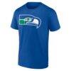 Seattle Seahawks Team Authentic Classic Personalized Name & Number T-Shirt - Royal - Side View