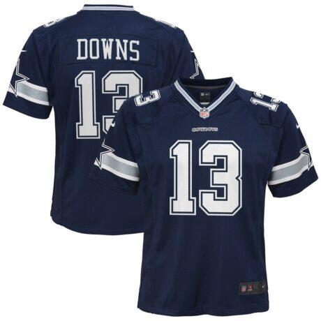 Caleb Downs Dallas Cowboys Nike Youth Team Game Jersey - Navy - Front View